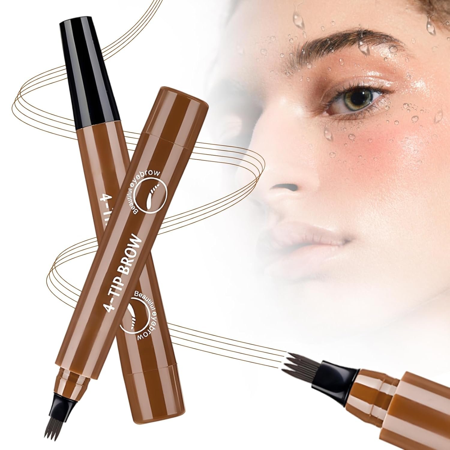 Microblading Eyebrow Pencil, 2025 Upgraded 3D Waterproof Eye...