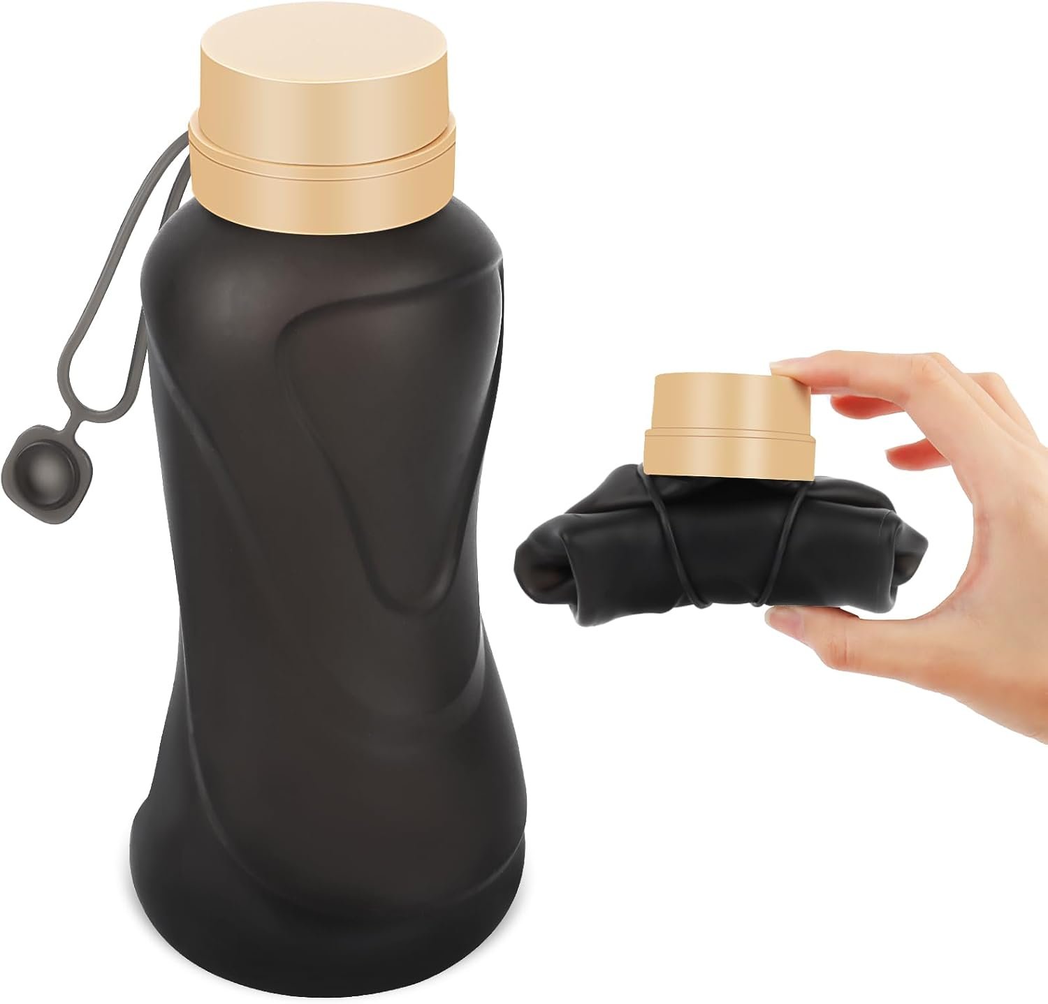 Collapsible Water Bottles,650ml,Leak Proof,Reuseable BPA Fre...
