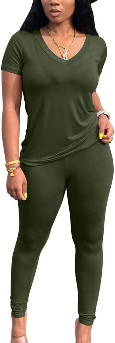 Lounge Sets for Women 2 Piece Summer Casual Jogger Workout O...