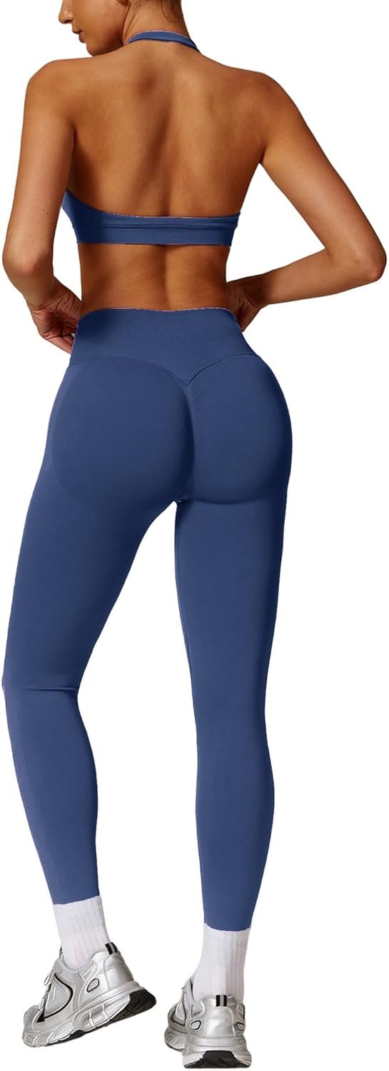 ABOCIW Workout Sets for Women Seamless Scunch Butt Lifting I...