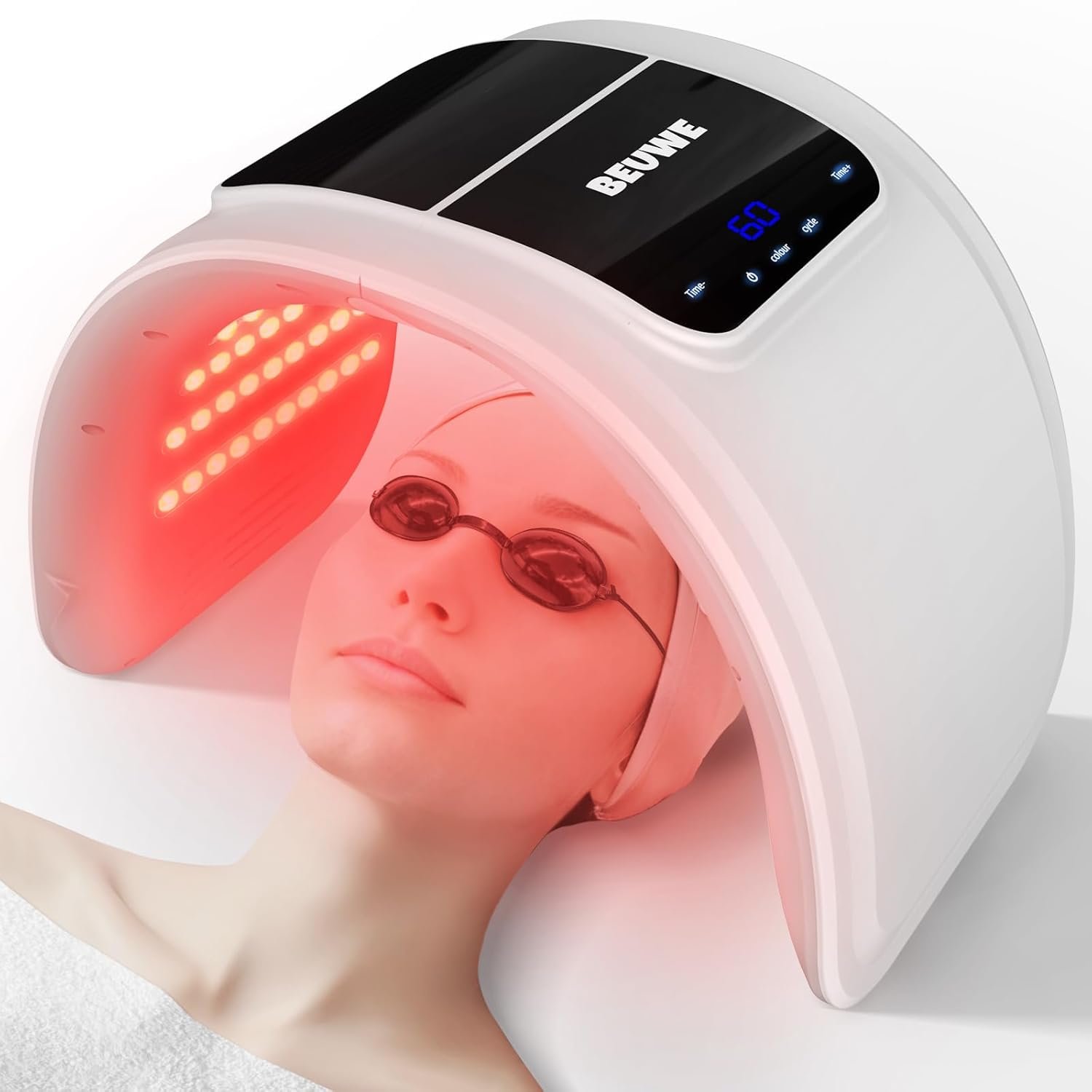 Red-Light-Therapy-Mask, Led Light Therapy for Face, 7 Colors...