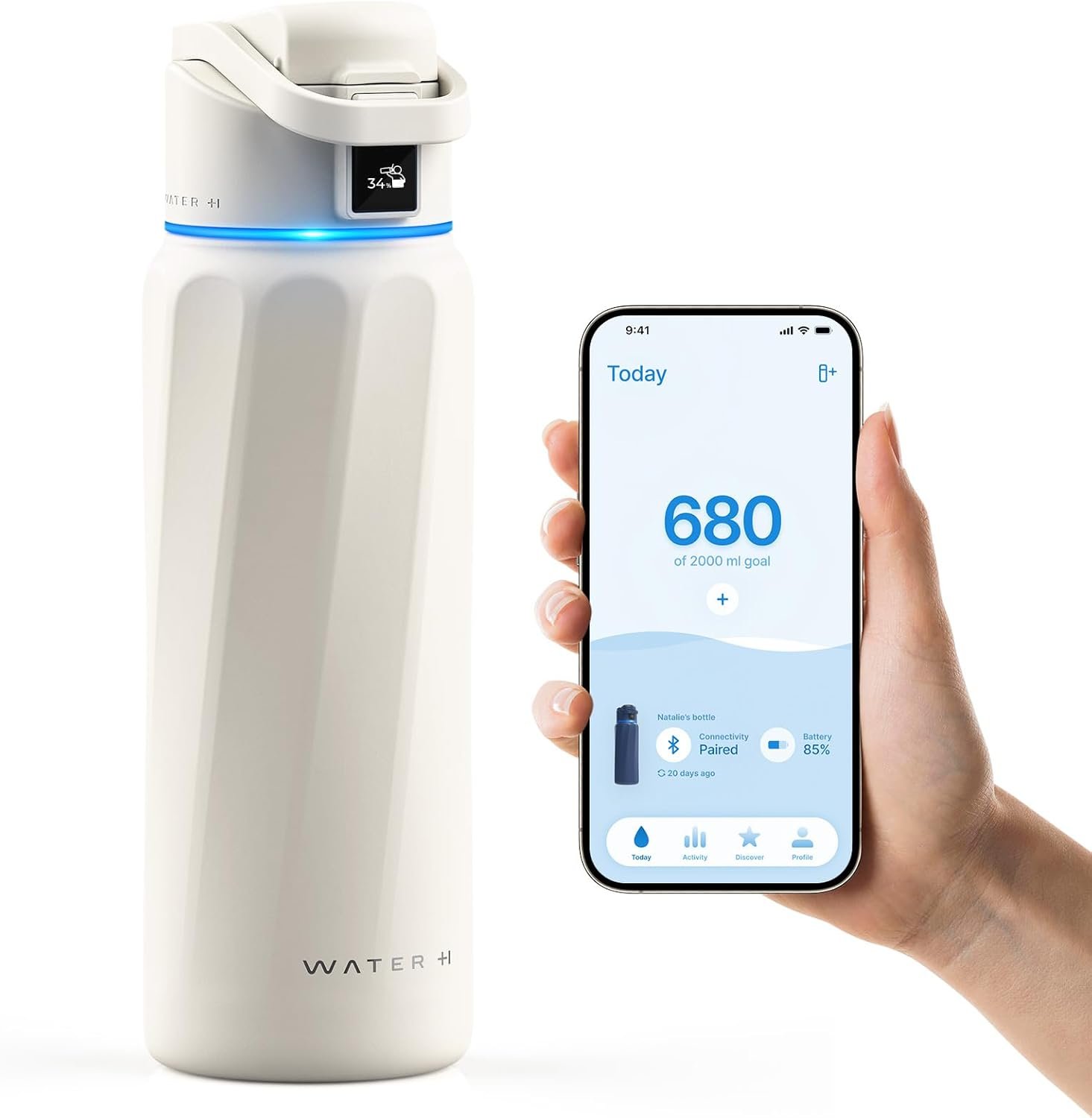 BOOST Smart Water Bottle with Reminder & Tracker, Doubl...