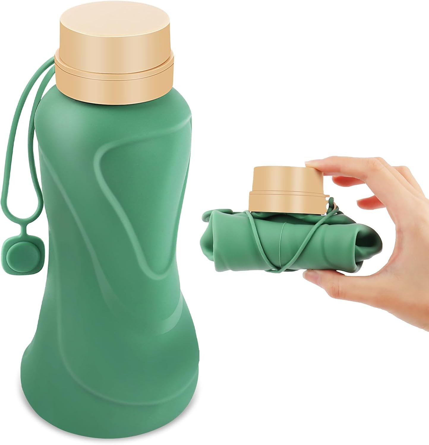 Collapsible Water Bottles,650ml,Leak Proof,Reuseable BPA Fre...