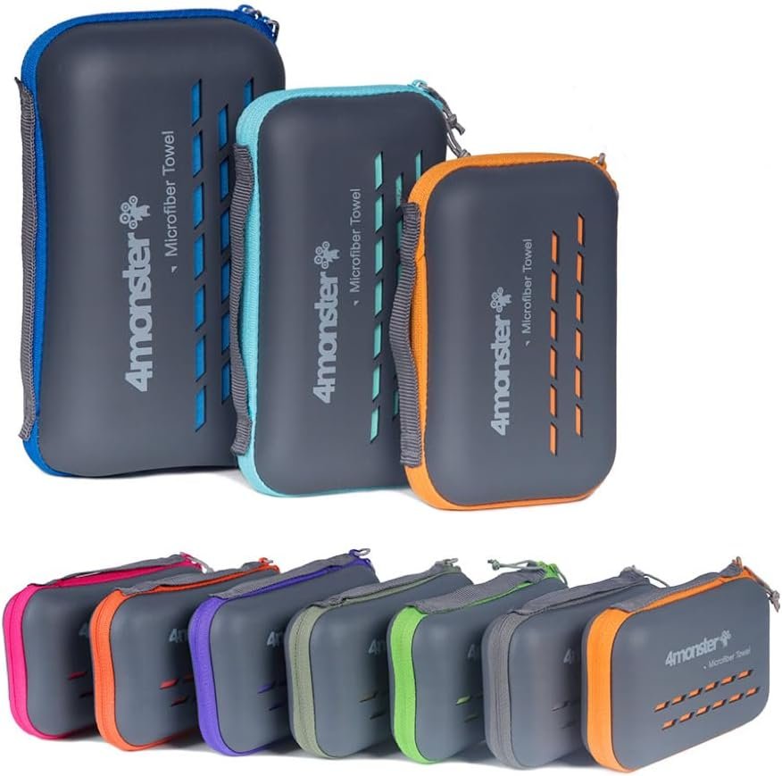 4Monster Camping Towels Super Absorbent, Fast Drying Microfi...