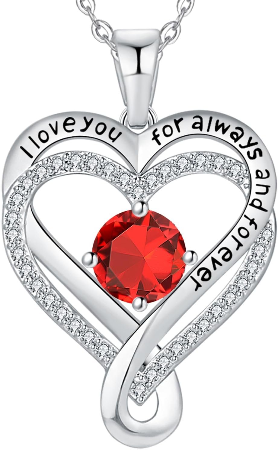 Jewelry for Women Wife Infinity Heart Birthstone I Love You ...