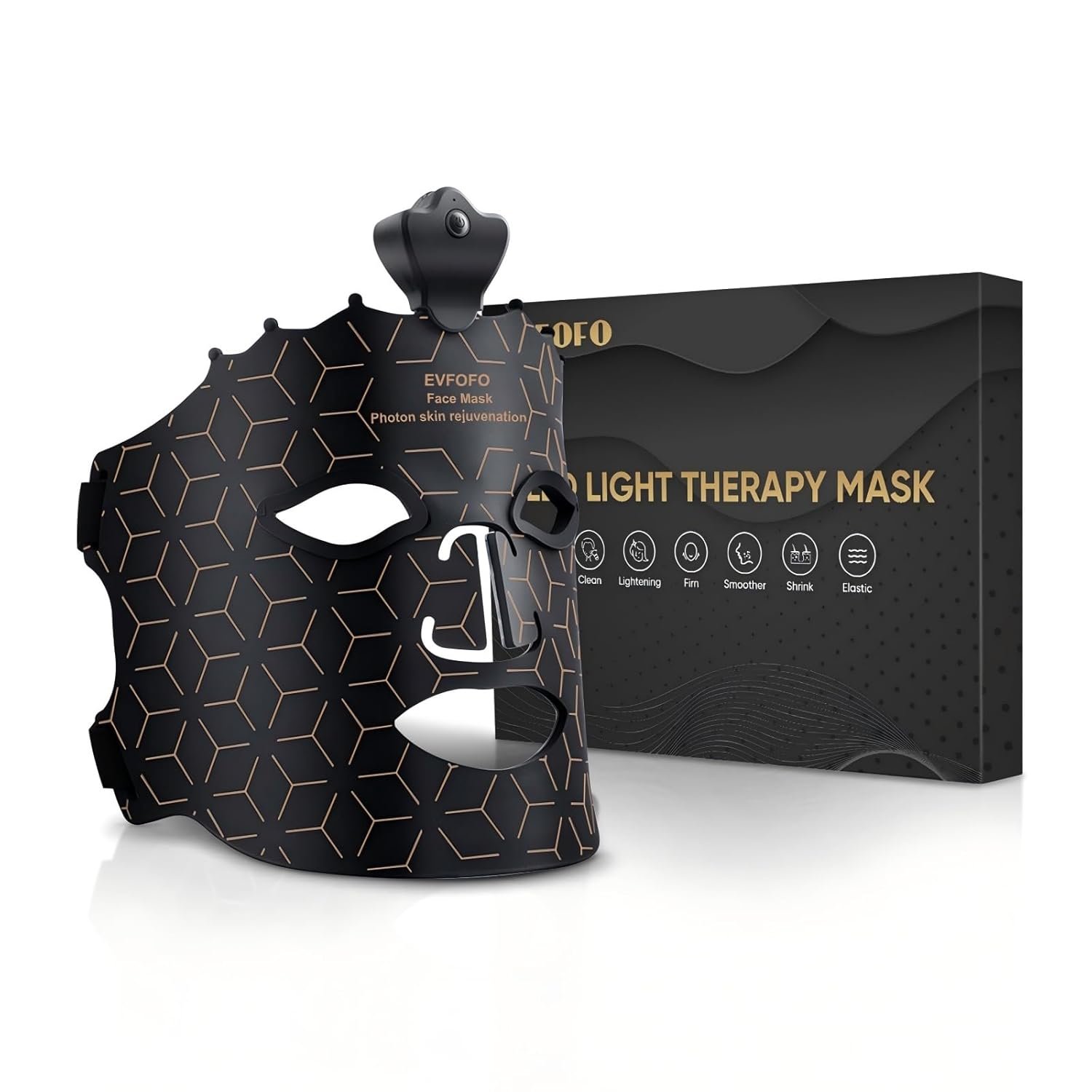 Red Light Therapy Mask for Face, 7 Colors LED Face Mask Ligh...