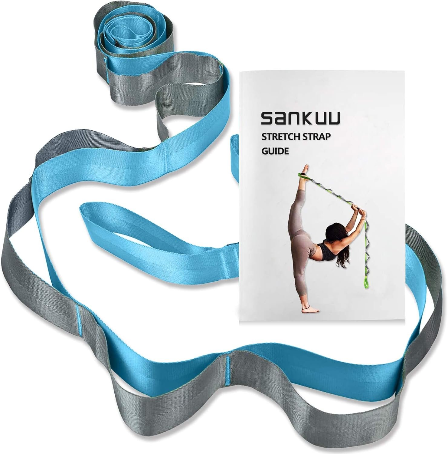 SANKUU Yoga Straps Stretching Strap with 12 Loops Workout Po...
