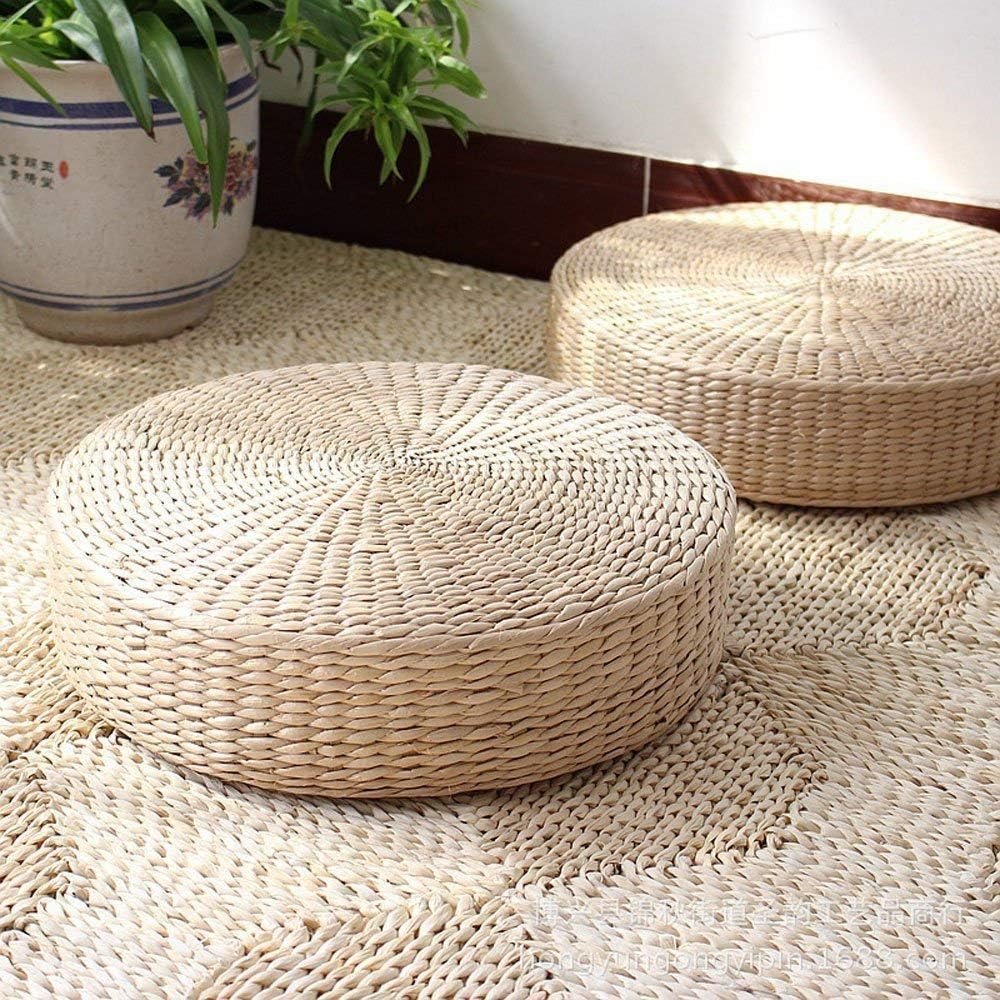 HUAWELL 2 Pack Tatami Floor Pillow Sitting Cushion Bigger Si...