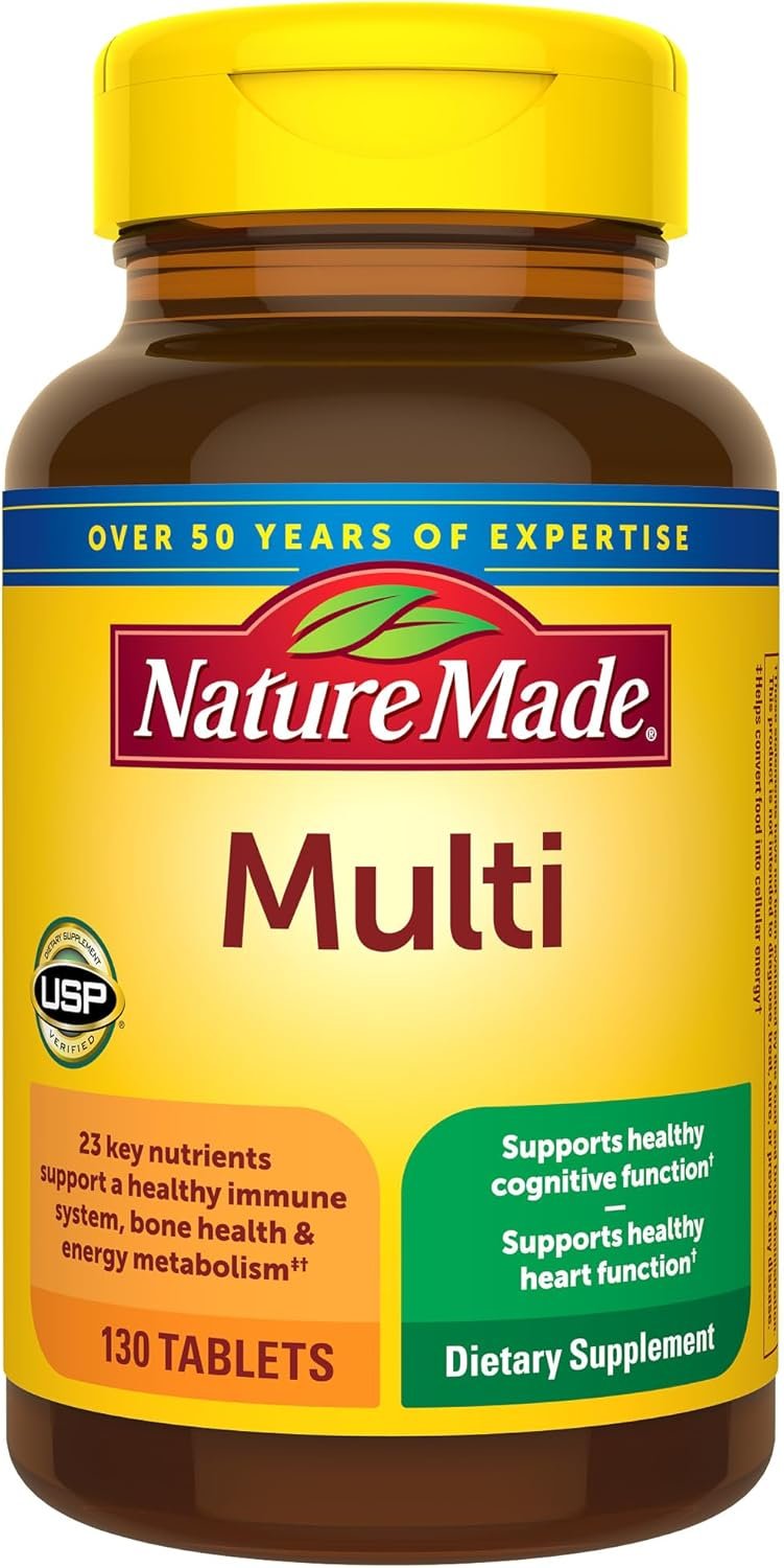 Nature Made Multivitamin Tablets with Vitamin D3 and Iron, 1...