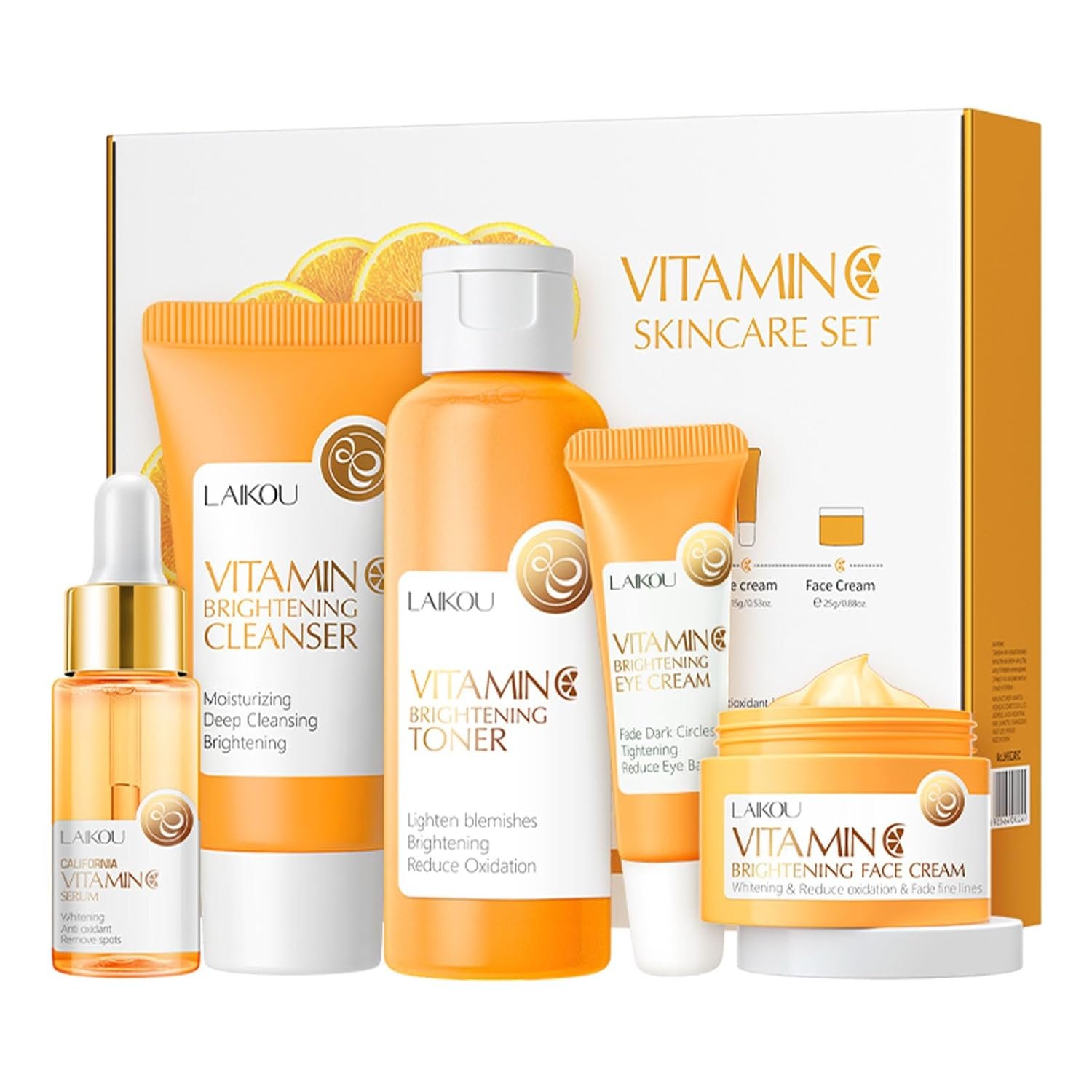 5Pcs Skincare Gift Set for Teenage Girls, Vitamin C Face Ski...