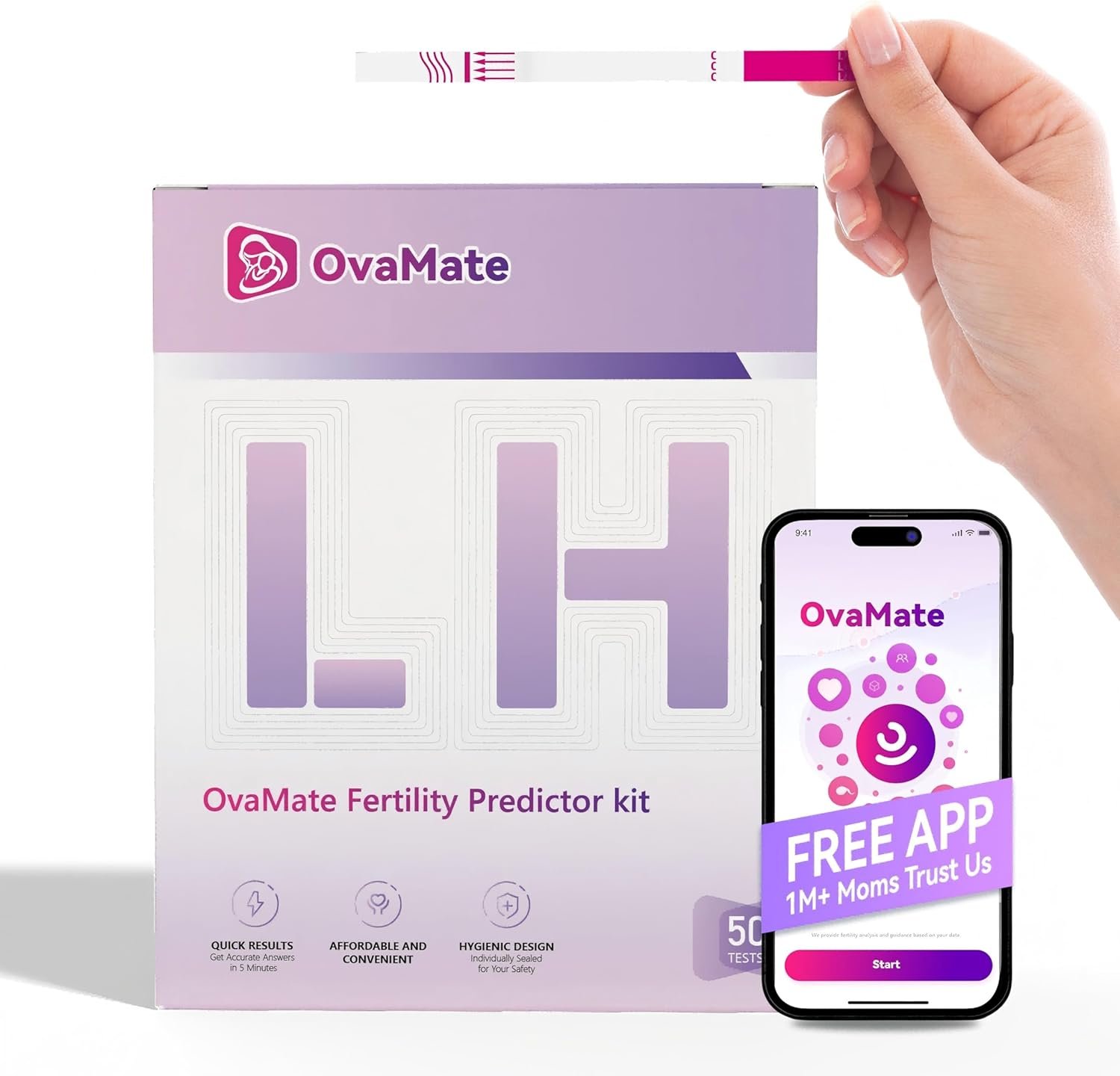 Ovulation Test Strips, Ovulation Predictor Kit,Women Fertili...