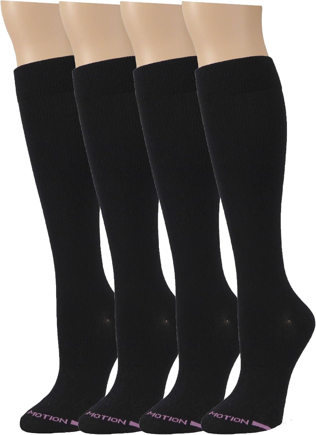 4 Pairs Dr. Motion Graduated Compression Knee-hi Women’...