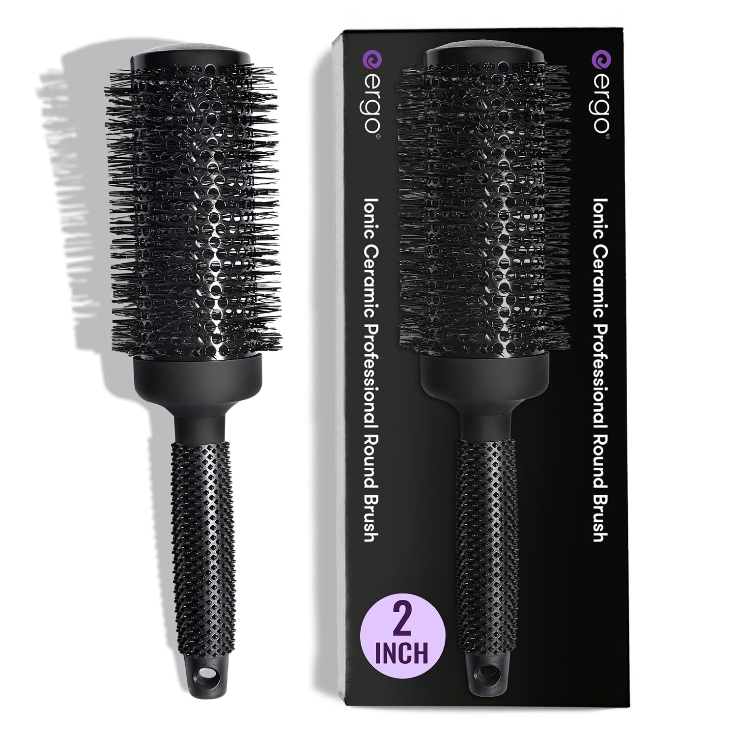 ERGO Ceramic Ionic Round Brush for Blow Out – Salon Qu...
