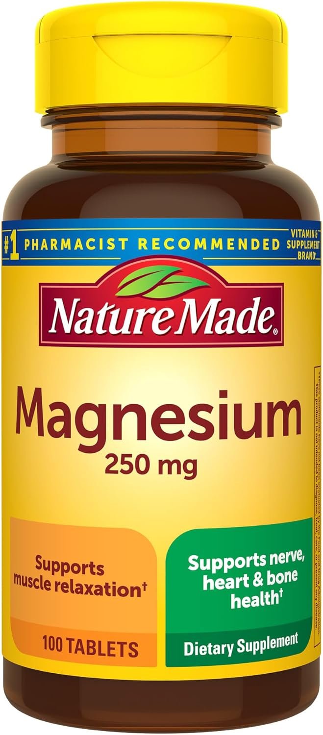 Nature Made Magnesium Oxide 250 mg, Magnesium Supplements fo...