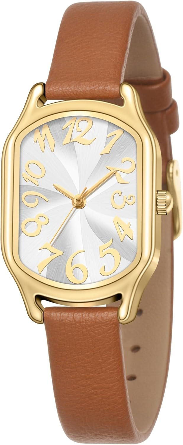 Asan Ge Women’s Leather Strap Watch, Elegant Stylish S...