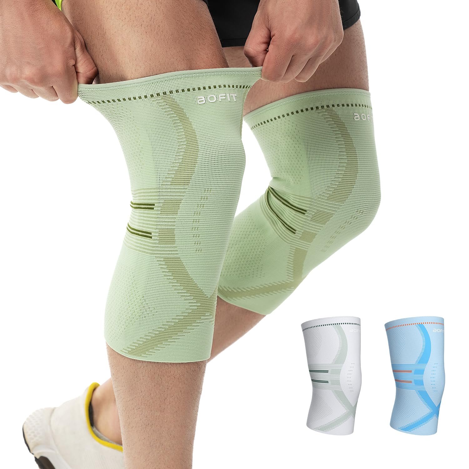 Compression Knee Brace for Women & Men, 2 Pack AOCELL K...