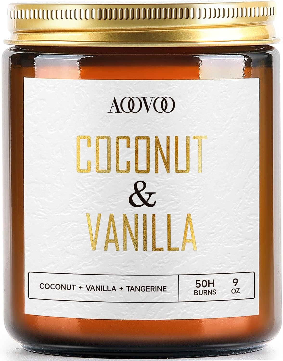 AOOVOO Coconut Vanilla Candles – 9 oz Scented Candles,...