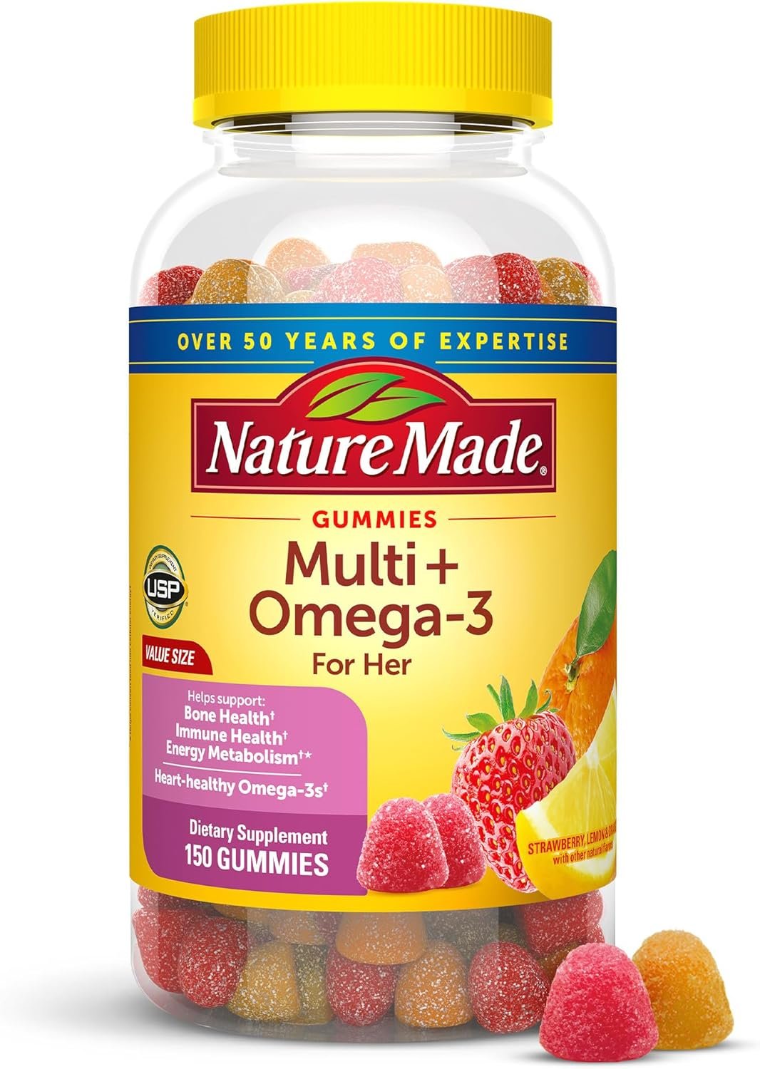 Nature Made Womens Gummy Multivitamins with Omega-3, Multivi...