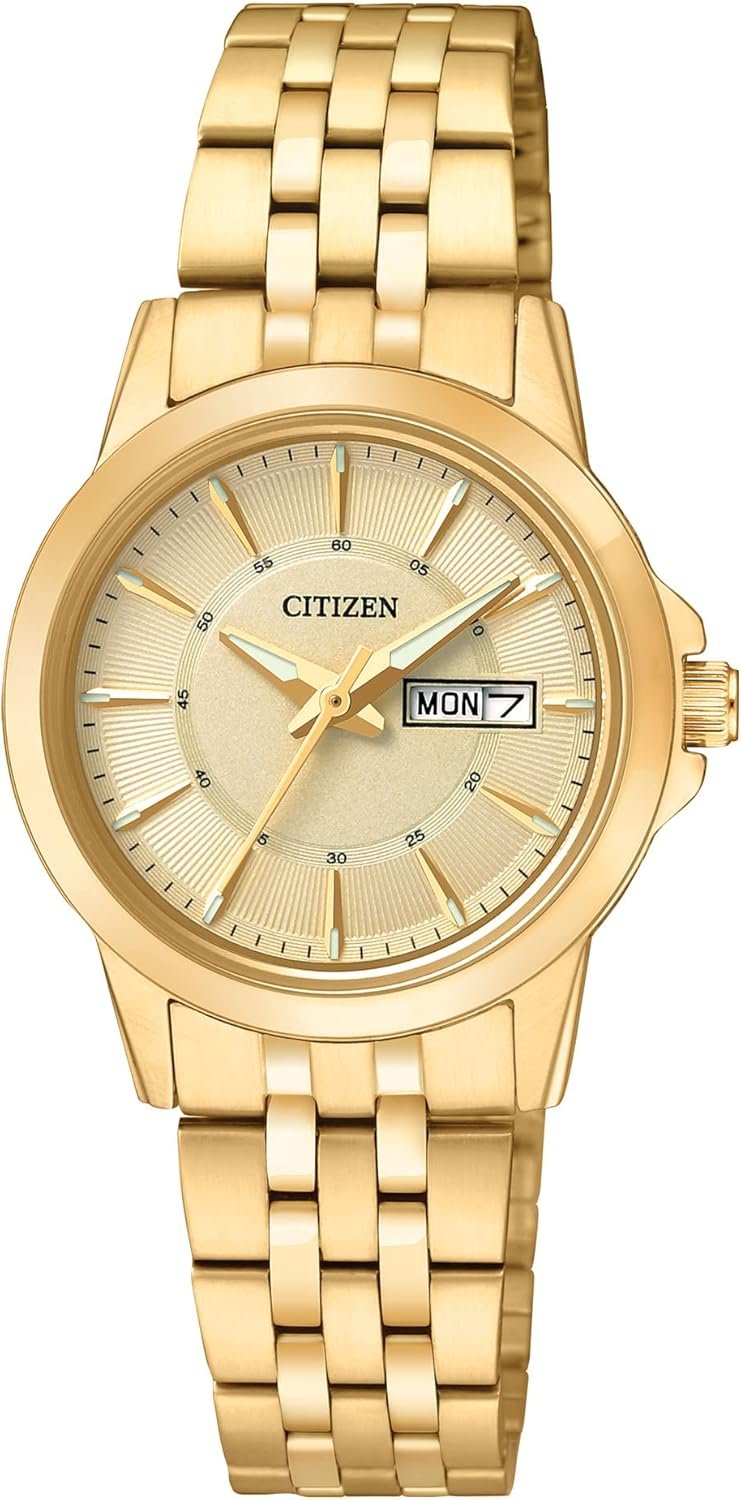 Citizen Quartz Womens Watch, Stainless Steel, Classic, Gold-...