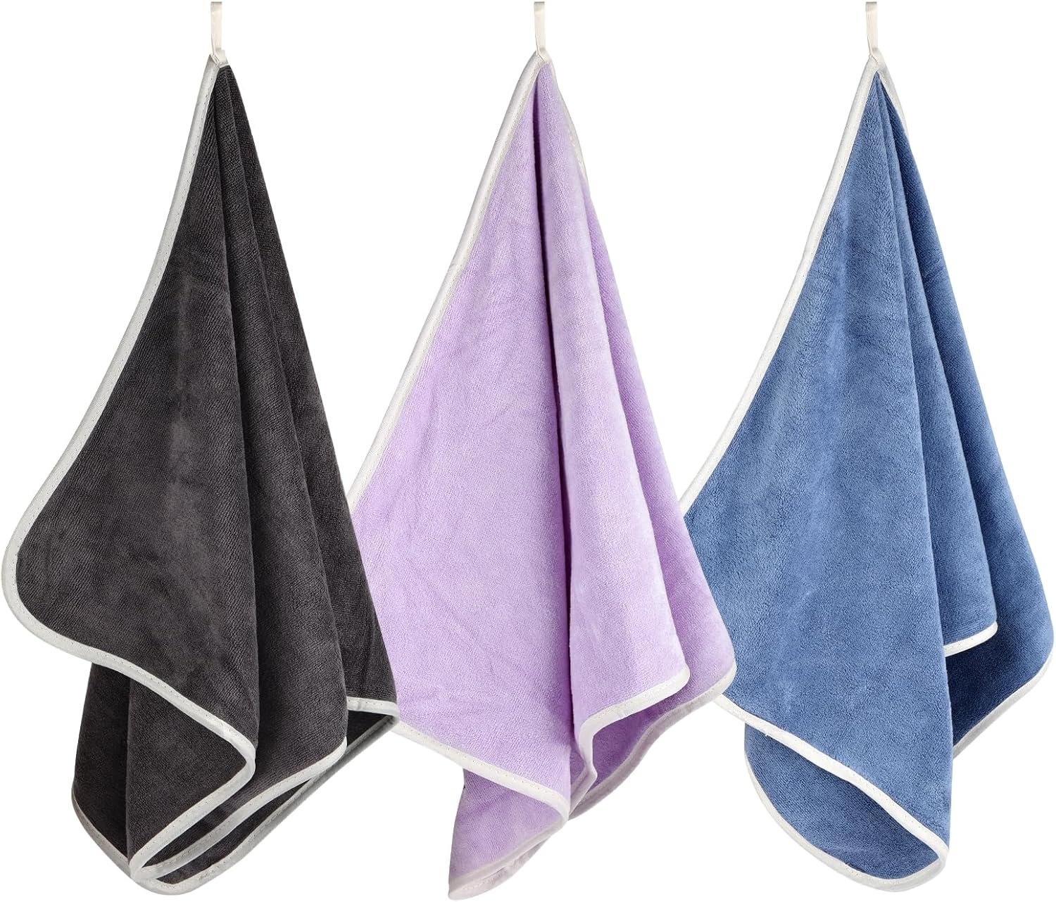 3 Pack Microfiber Gym Towels (14.2″ x 30″), Supe...