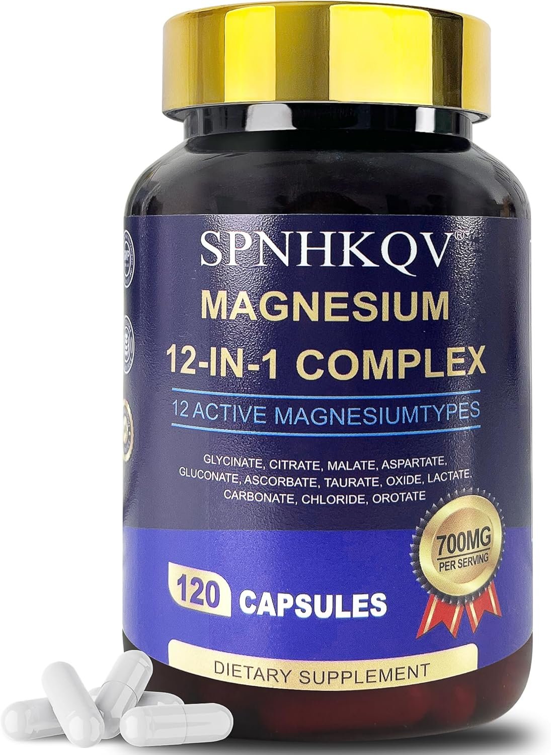 SPNHKQV Magnesium 12-in-1 Complex Supplement – 700mg High ...