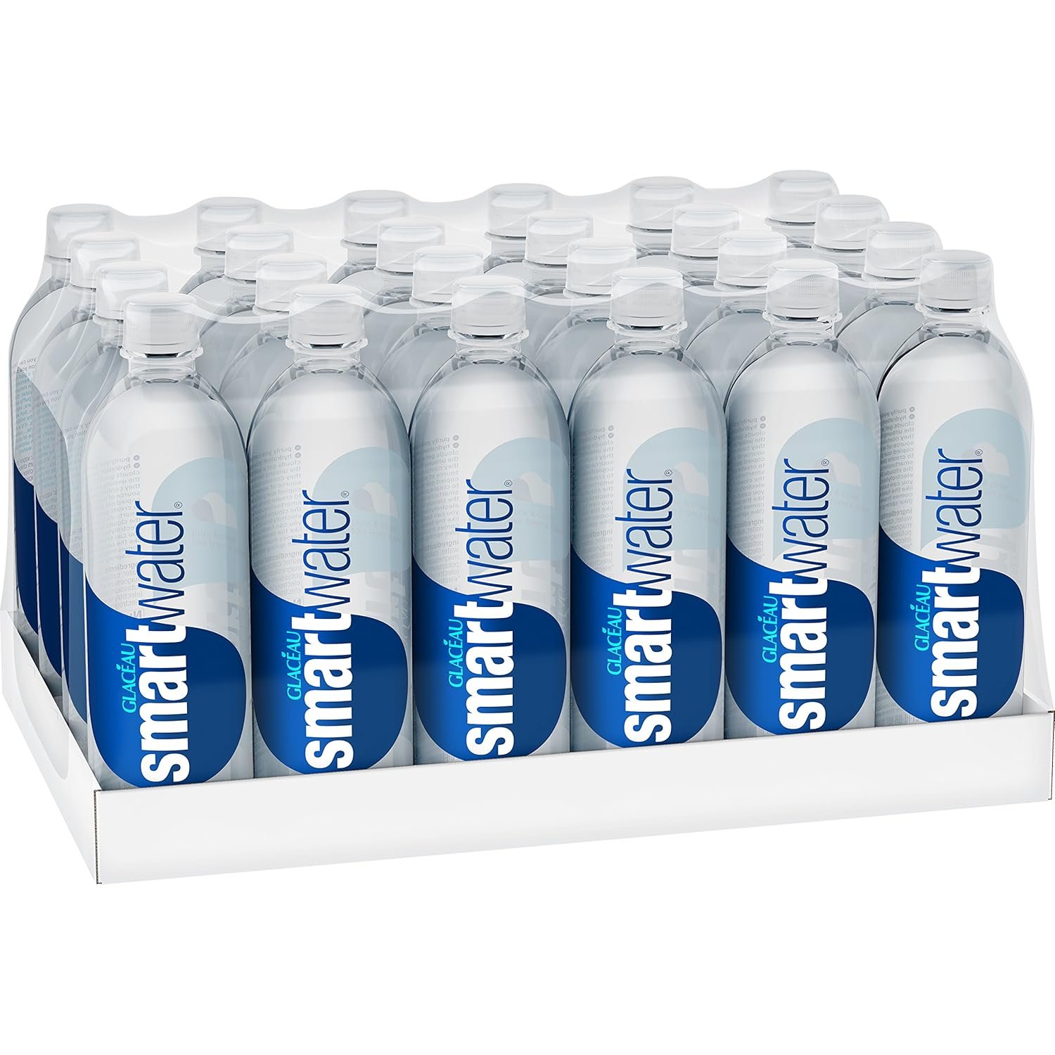 smartwater vapor distilled premium water bottles, 20 fl oz, ...