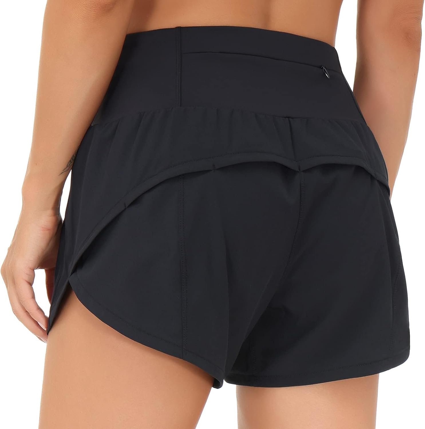 THE GYM PEOPLE Womens High Waisted Running Shorts Quick Dry ...