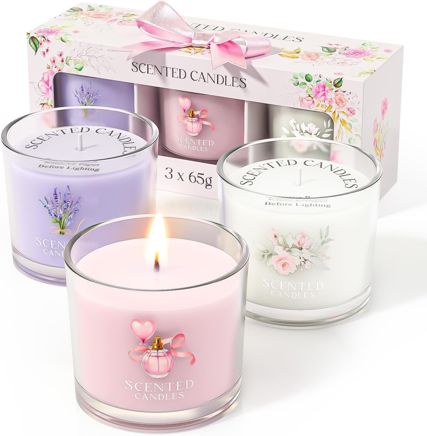 Scented Candles, Scented Candle Gift Set for Stress Relief, ...