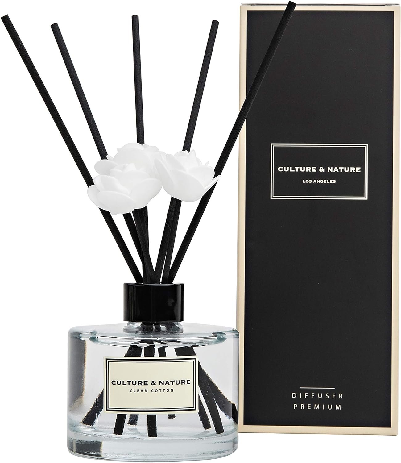 CULTURE & NATURE Reed Diffuser Set 6.7oz (200ml) Clean ...