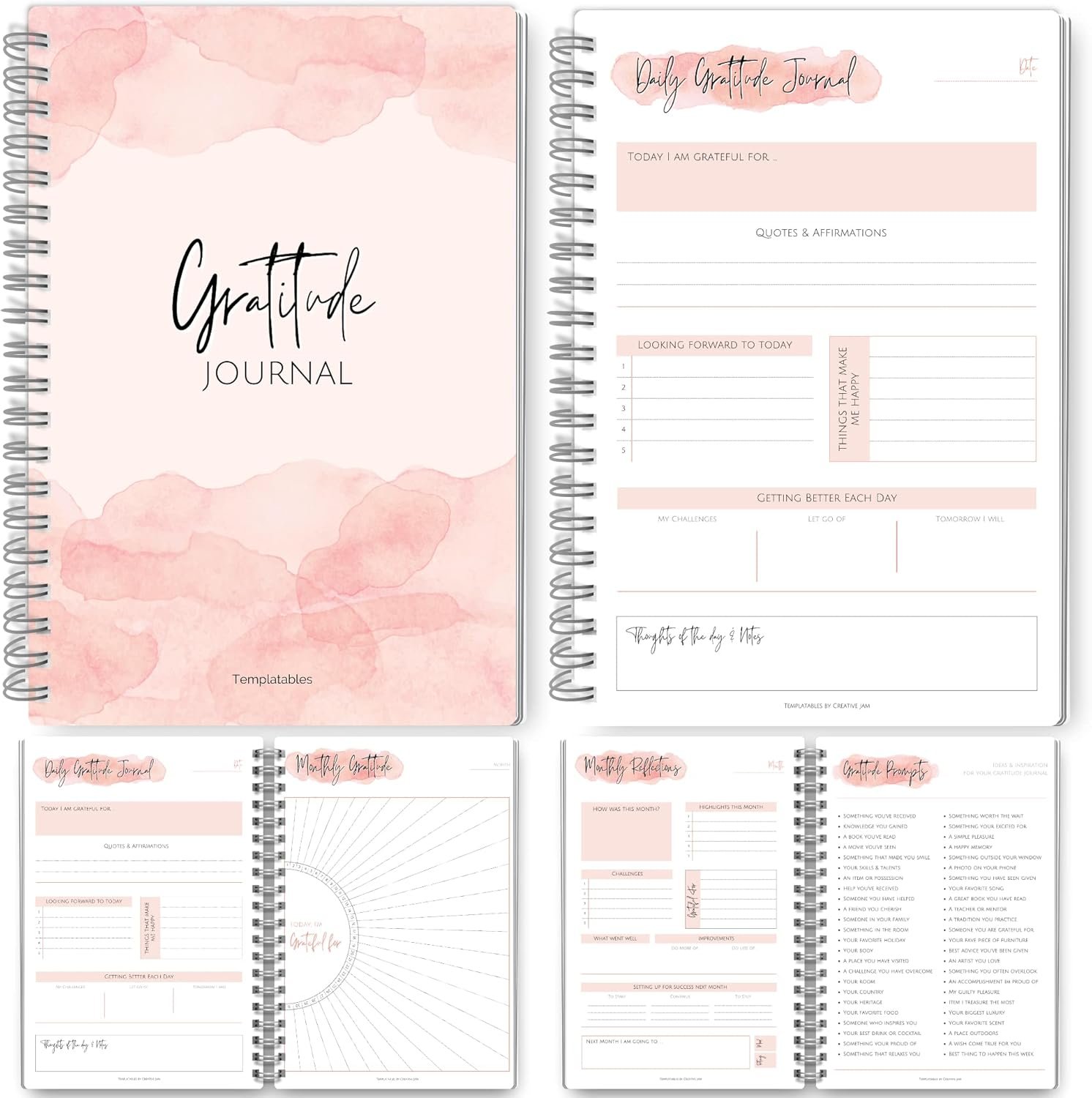 Gratitude & Mindfulness Journal: 90-Day Gratitude Templ...