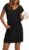 OFEEFAN Summer Dresses for Women 2025 V Neck T Shirt Casual Mini Dresses Tie Waist Sundresses with Pockets