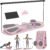 Pilates Board, Multifunctional Pilates Reformer Machine with Ab Trainer, Portable Pilates Reformer for Core & Full Body Workout, Foldable Home Gym Pilates Equipment for Women & Beginners