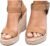 VICKI·VICKI Women’s Platform Sandals Wedge Ankle Strap Open Toe Sandals