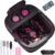 Collapsible Foot Bath, Foot Spa Bath Massager with Heat, Bubble, Remote Control, Temperature Control, 3 Pedicure Attachments, Feet Soaking Tub for Stress Relief