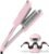 Curling Iron Hair Crimper Waver – TYMO ROVY Beach Waves Curling Wand, Ionic Deep Waver Hair Curler Tool with Ceramic 3 Barrel for Women, Dual Voltage, Anti-Scald, Easy to Use, Pink, 1.25 Inch