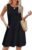 OFEEFAN Womens Pleated Front Tank Dresses Fashion Spring Sleeveless Pockets Sundress Casual Summer