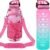 32 oz Water Bottles with Straw & Strap, Motivational Water Bottles with Times to Drink, BPA Free Reusable Sports Water Bottle with Sleeve Carrier for Hiking, Travel, Running or Fitness