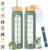 32 oz Glass Water Bottle with Straw – Motivational Time Marker & Silicone Sleeve – Reusable Tumbler Includes 2 Bamboo Lids & Fruit Infuser – 1 Pack
