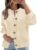 Rapbin Women’s Cable Knit Cardigan Open Front Sweater Casual Long Sleeve Button Coats Outerwear