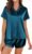 Ekouaer Silk Pajamas for Women Short Sleeve Satin Pajama Set 2 Piece Button Down Loungewear S-XXL