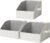 StorageWorks Closet Storage Bins, Trapezoid Organizer Box for Shelves, Fabric Clothes Bin, Foldable Organizing Baskets with Handles, Small, 3-Pack, Mixing of Beige, White & Ivory