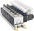 Baomain 8 Station Solenoid Valve Manifold, 24V DC 5 Way 2 Position Pneumatic Air Valve, Eight Solenoid, 1/4″ PT Port, Includes Manifold Base & Mufflers, 4V210-08