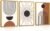 Minimalist Boho Framed Canvas Wall Art Set, Neutral Geometric Line Sun Wall Decor, Mid Century Wall Painting, Abstract Modern Bohemian Art Print for Living Room, Bedroom, Office -16″x24″x3