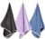 3 Pack Microfiber Gym Towels (14.2″ x 30″), Super Soft, Quick Drying, Absorbent Towel for Fitness, Yoga, Swimming, Sports, Workout, Skin-Friendly for Women Men (Grey/Blue/Purple)