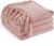 Chenille Throw Blanket for Couch 50″X 60″, Soft Cozy Throws with Fringe Tassel for Bed Sofa Chair Cover, Lightweight Knitted Decorative Boho Blankets for Living Room, Dusty Pink