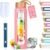 Aqulea Glass Water Bottles 32 Oz with Silicone Sleeve – BPA Free Reusable Wide Mouth Glass Motivational Water Bottles with Fruit Infuser – Leak Proof Borosilicate Water Bottle with Time Marker (Pink)
