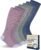 Pembrook Bamboo Viscose Light Compression Socks – 3 Pairs | 8-15 mmhg Compression Socks | Knee High Comfort Support Socks
